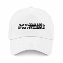 Casquette Tir Sportif - Plus de douilles que d'excuses - Blanc