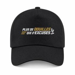 Casquette Tir Sportif - Plus de douilles que d'excuses - Noir / Orange