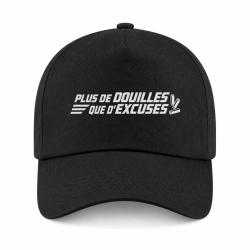 Casquette Tir Sportif - Plus de douilles que d'excuses - Noir