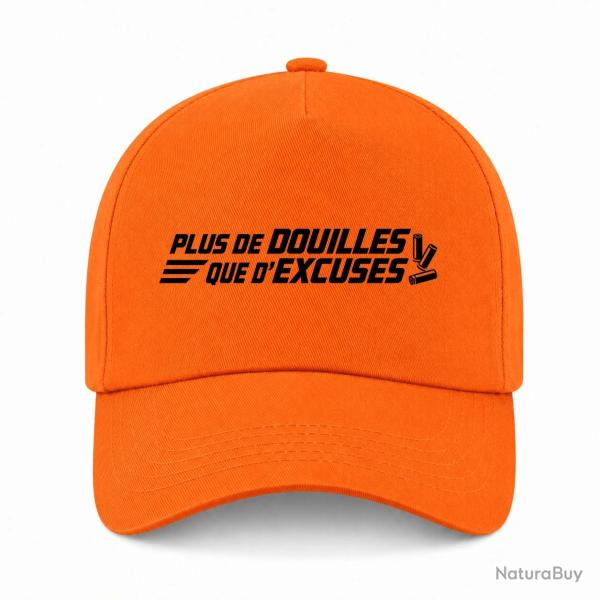 Casquette Tir Sportif - Plus de douilles que d'excuses - Orange