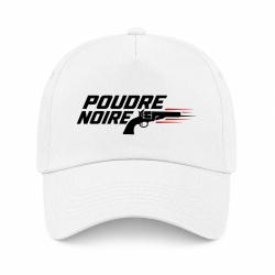 Casquette Tir Sportif - Poudre noire - Typographie - Blanc / Orange