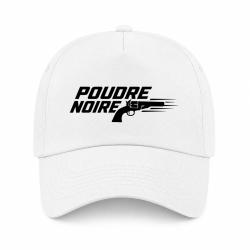 Casquette Tir Sportif - Poudre noire - Typographie - Blanc