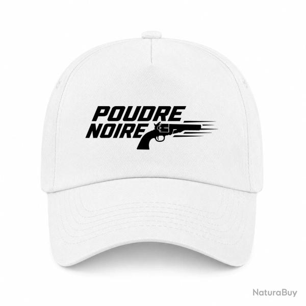 Casquette Tir Sportif - Poudre noire - Typographie - Blanc