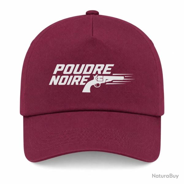 Casquette Tir Sportif - Poudre noire - Typographie - Bordeaux