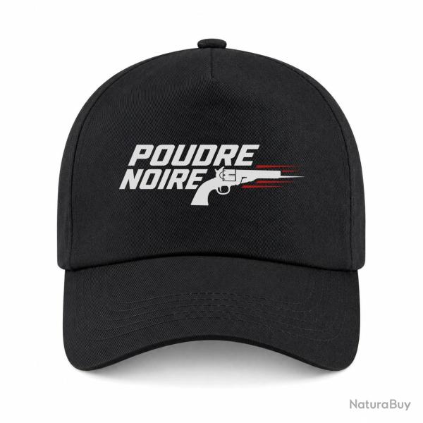 Casquette Tir Sportif - Poudre noire - Typographie - Noir / Orange