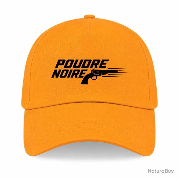 Casquette Tir Sportif - Poudre noire - Typographie - Jaune