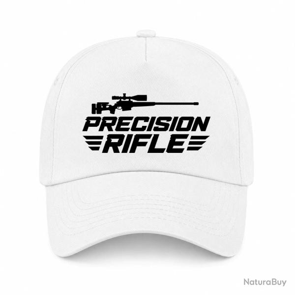 Casquette Tir Sportif - Precision Rifle - Cible et carabine - Blanc