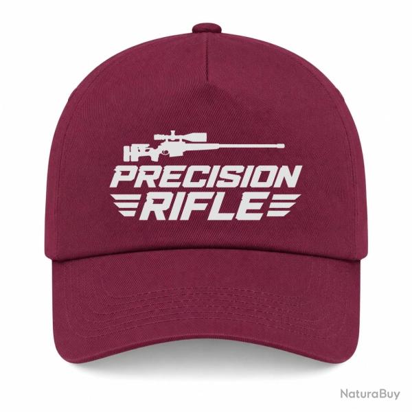 Casquette Tir Sportif - Precision Rifle - Cible et carabine - Bordeaux