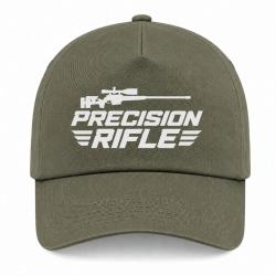 Casquette Tir Sportif - Precision Rifle - Cible et carabine - Kaki / Blanc