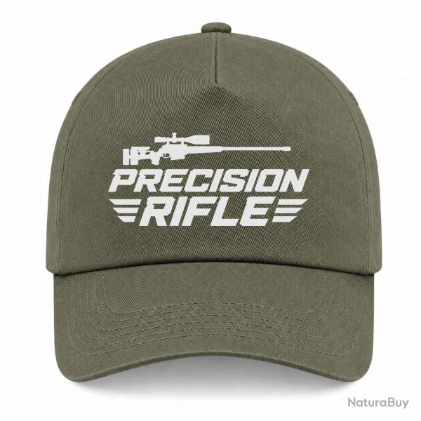 Casquette Tir Sportif - Precision Rifle - Cible et carabine - Kaki / Blanc