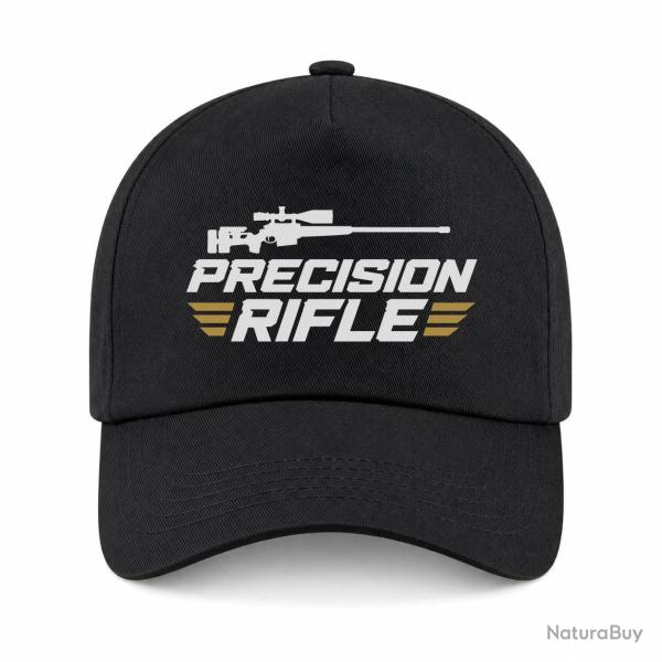 Casquette Tir Sportif - Precision Rifle - Cible et carabine - Noir / Orange