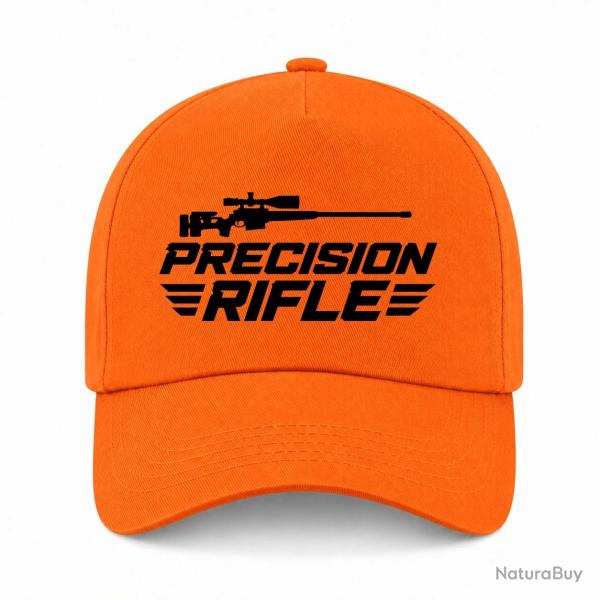 Casquette Tir Sportif - Precision Rifle - Cible et carabine - Orange