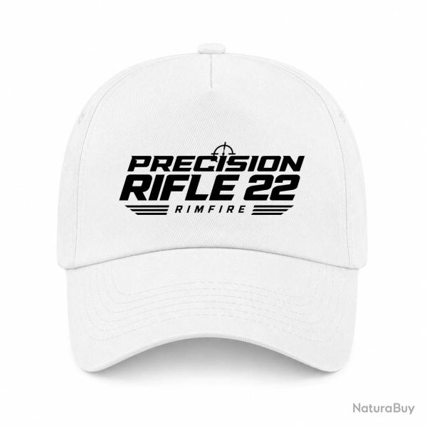 Casquette Tir Sportif - Precision Rifle 22 - Rimfire - Blanc