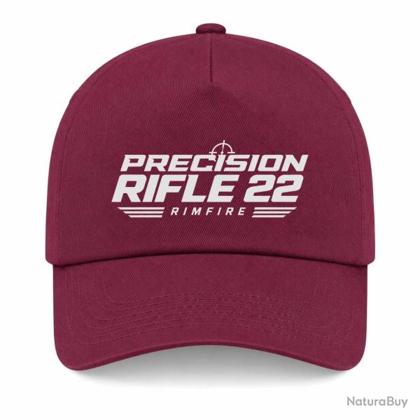Casquette Tir Sportif - Precision Rifle 22 - Rimfire - Bordeaux