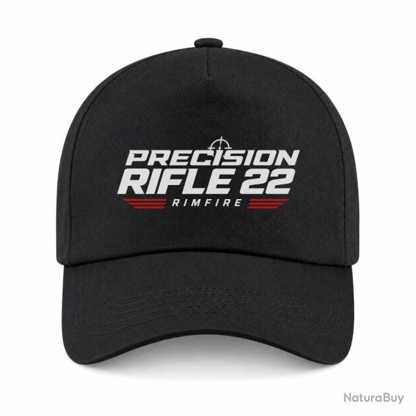 Casquette Tir Sportif - Precision Rifle 22 - Rimfire - Noir / Orange