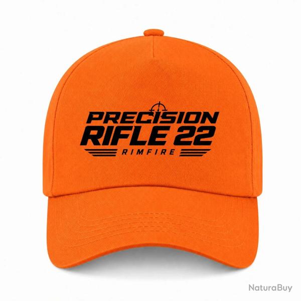 Casquette Tir Sportif - Precision Rifle 22 - Rimfire - Orange