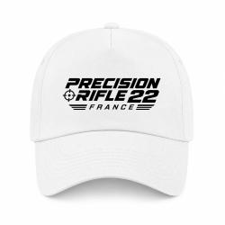 Casquette Tir Sportif - Precision Rifle 22 France - Cible tricolore - Blanc