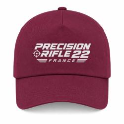 Casquette Tir Sportif - Precision Rifle 22 France - Cible tricolore - Bordeaux