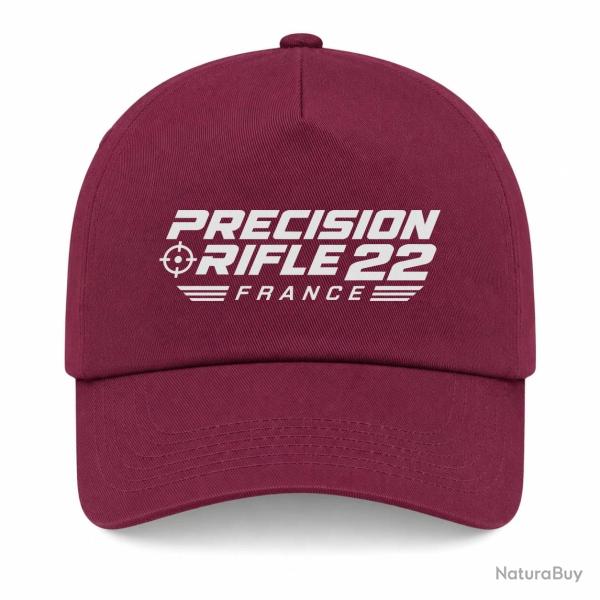 Casquette Tir Sportif - Precision Rifle 22 France - Cible tricolore - Bordeaux