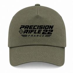 Casquette Tir Sportif - Precision Rifle 22 France - Cible tricolore - Kaki / Noir
