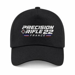 Casquette Tir Sportif - Precision Rifle 22 France - Cible tricolore - Noir / Orange