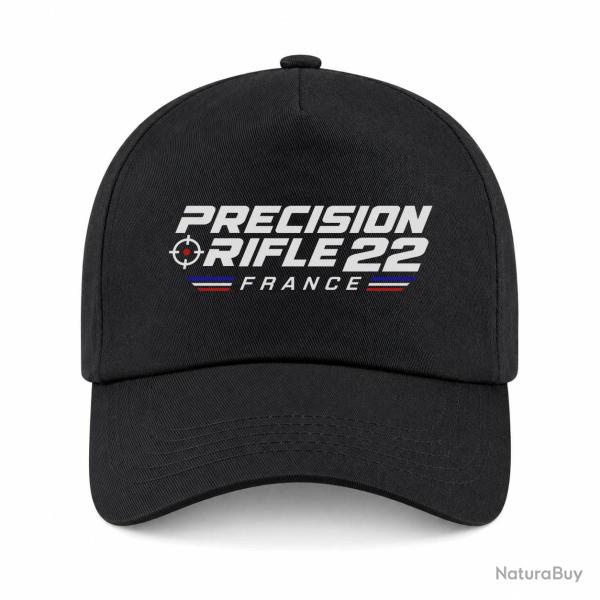 Casquette Tir Sportif - Precision Rifle 22 France - Cible tricolore - Noir / Orange