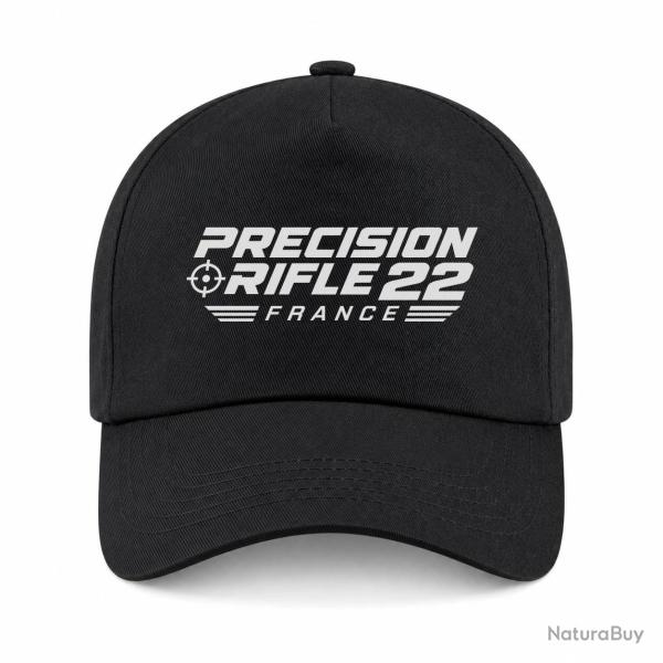 Casquette Tir Sportif - Precision Rifle 22 France - Cible tricolore - Noir