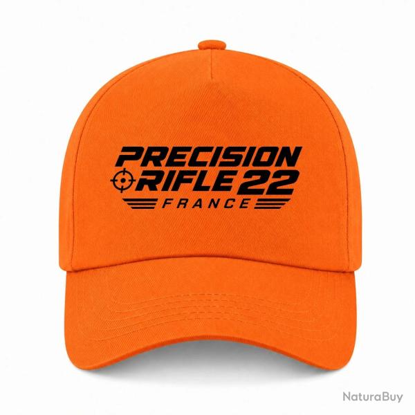 Casquette Tir Sportif - Precision Rifle 22 France - Cible tricolore - Orange