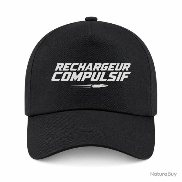 Casquette Tir Sportif - Rechargeur compulsif - Typographie balle - Noir