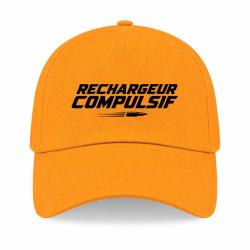 Casquette Tir Sportif - Rechargeur compulsif - Typographie balle - Jaune