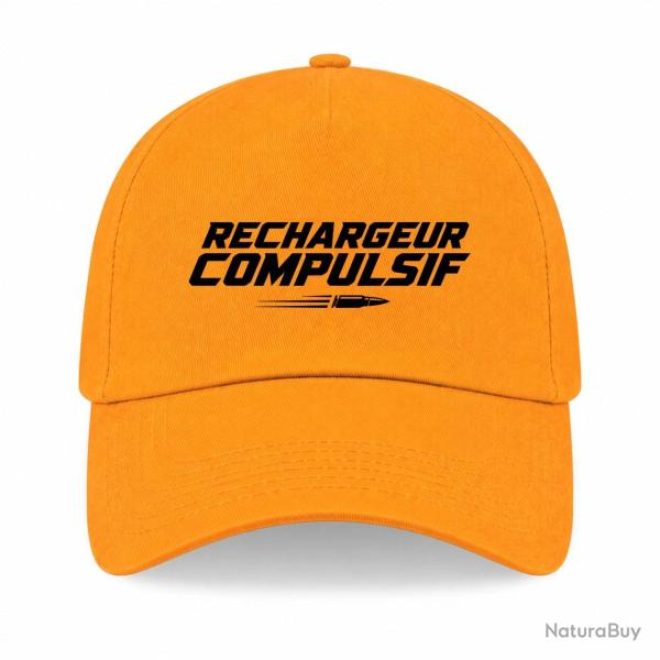 Casquette Tir Sportif - Rechargeur compulsif - Typographie balle - Jaune