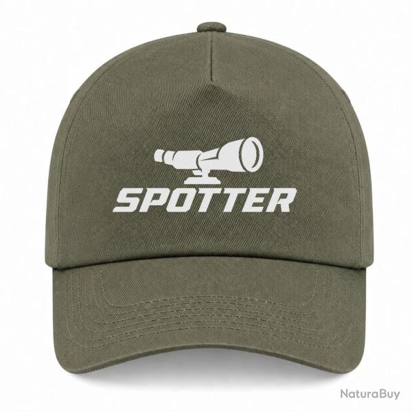 Casquette Tir Sportif - Spotter - Longue-vue - Kaki / Blanc