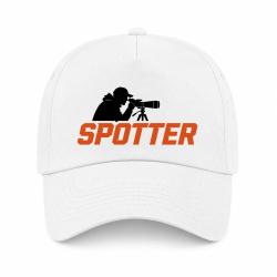 Casquette Tir Sportif - Spotter - Tireur &agrave; la lunette - Blanc / Orange