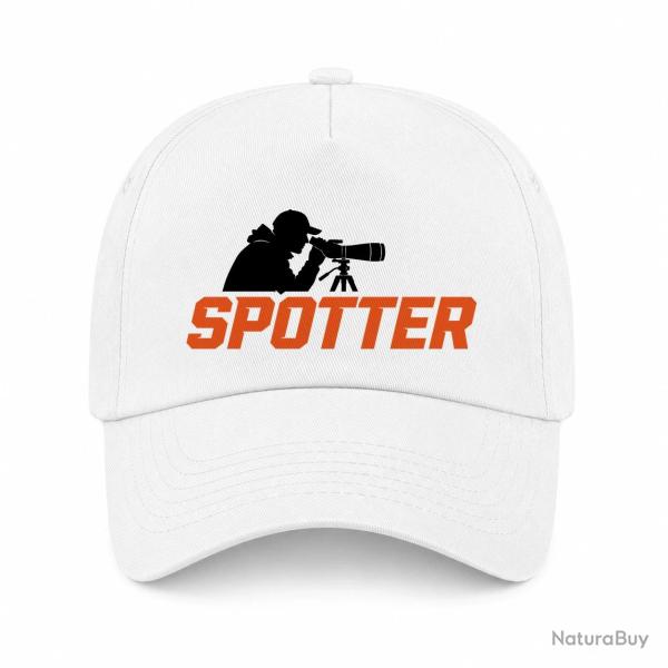 Casquette Tir Sportif - Spotter - Tireur � la lunette - Blanc / Orange