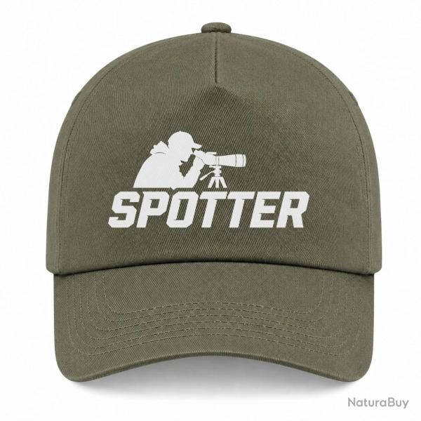 Casquette Tir Sportif - Spotter - Tireur � la lunette - Kaki / Blanc