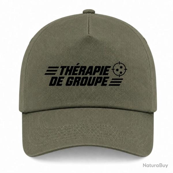 Casquette Tir Sportif - Th�rapie de groupe - Kaki / Noir