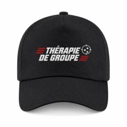 Casquette Tir Sportif - Th&eacute;rapie de groupe - Noir / Orange