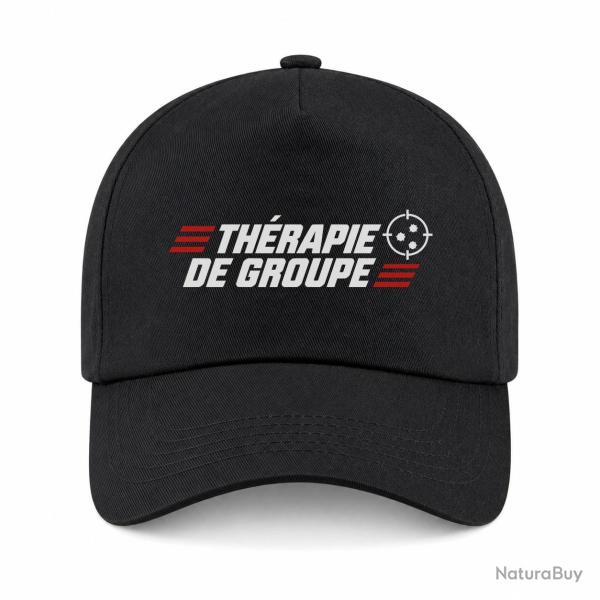 Casquette Tir Sportif - Th�rapie de groupe - Noir / Orange