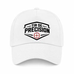 Casquette Tir Sportif - Tir de pr&eacute;cision - Blason cible - Blanc / Orange