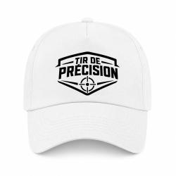 Casquette Tir Sportif - Tir de pr&eacute;cision - Blason cible - Blanc