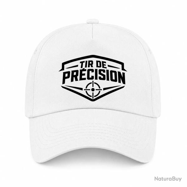 Casquette Tir Sportif - Tir de pr�cision - Blason cible - Blanc
