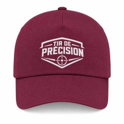 Casquette Tir Sportif - Tir de pr&eacute;cision - Blason cible - Bordeaux