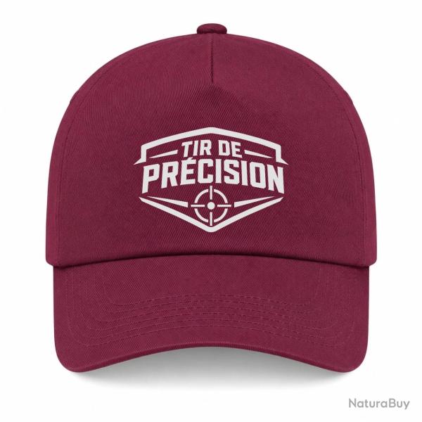 Casquette Tir Sportif - Tir de pr�cision - Blason cible - Bordeaux