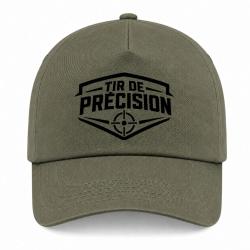Casquette Tir Sportif - Tir de pr&eacute;cision - Blason cible - Kaki / Noir