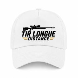 Casquette Tir Sportif - Tir longue distance - Carabine - Blanc / Orange