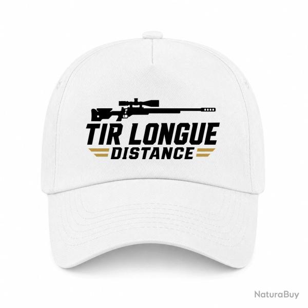 Casquette Tir Sportif - Tir longue distance - Carabine - Blanc / Orange