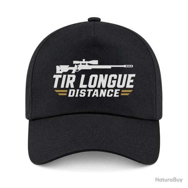 Casquette Tir Sportif - Tir longue distance - Carabine - Noir / Orange