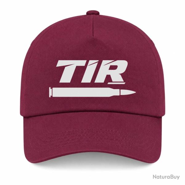 Casquette Tir Sportif - Tir longue distance - Cartouche - Bordeaux