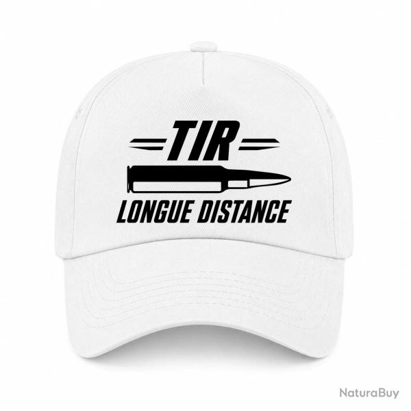 Casquette Tir Sportif - Tir longue distance patriote - Blanc