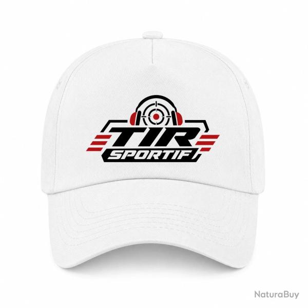 Casquette Tir Sportif - Tir sportif - Casque et cible - Blanc / Orange